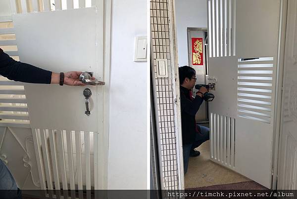 HIONE+ M-1190S 電子輔助鎖 安裝紀錄 (明佳鎖