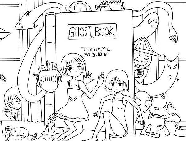 Ghost in book_Line