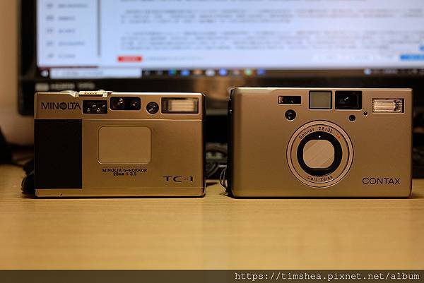 Minolta TC-1與 Contax T3.jpg Minolta TC-1與 Contax T3.jpg