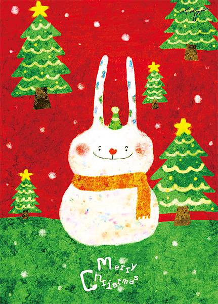 20121119 兔子雪人聖誕卡 20121119 兔子雪人聖誕卡