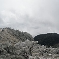 下降到雪地交界處