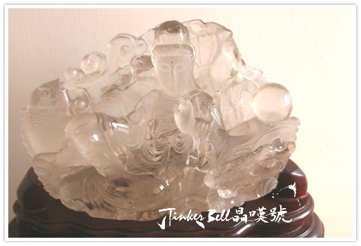 天然激光茶晶鯉魚觀音雕件整體,.jpg 天然激光茶晶鯉魚觀音雕件整體,.jpg