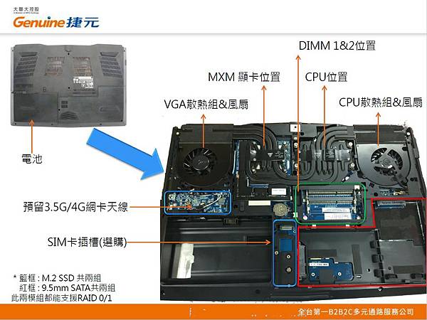 捷元筆電