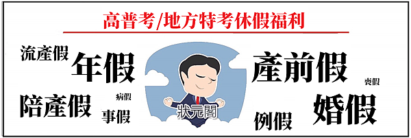 高普考休假/公務員休假/地方特考休假/公職休假