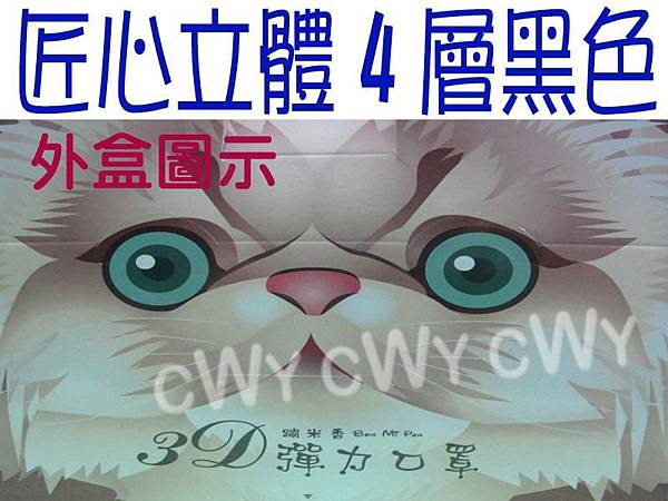 匠心立體黑色口罩3