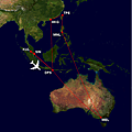 002 Flight Map (25 Jul to 12 Aug) EDITED