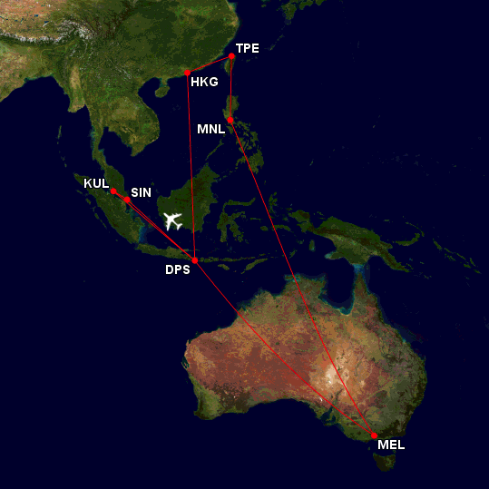 002 Flight Map (25 Jul to 12 Aug) EDITED