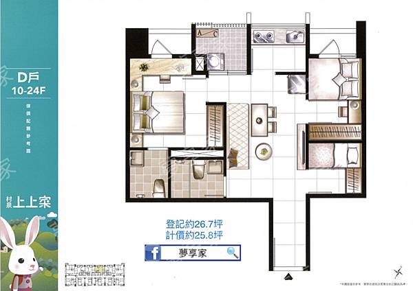 上上寀｜江翠北側Ｆ區 3米5挑高，19~36坪規劃二至三房