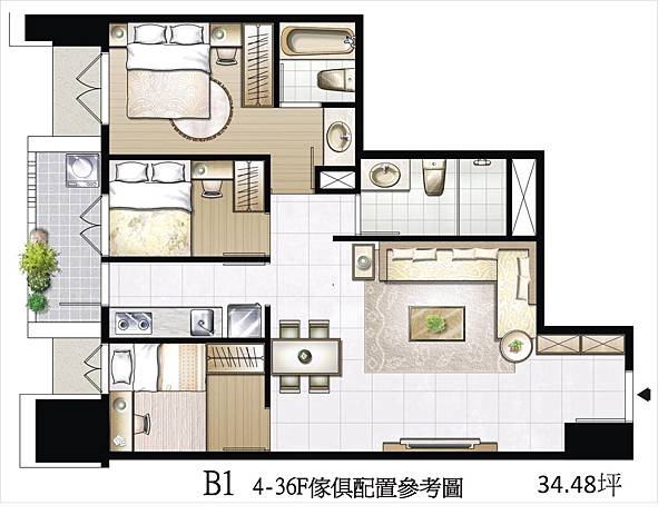 中和雙捷運成屋｜太陽帝國｜PTW規劃＆精品建材，中和凌空百米