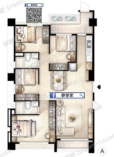 青埔A19公園水岸藝文宅｜樺龍敘｜一層二戶37、44坪（預計