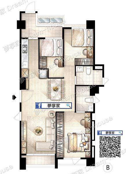 青埔A19公園水岸藝文宅｜樺龍敘｜一層二戶37、44坪（預計