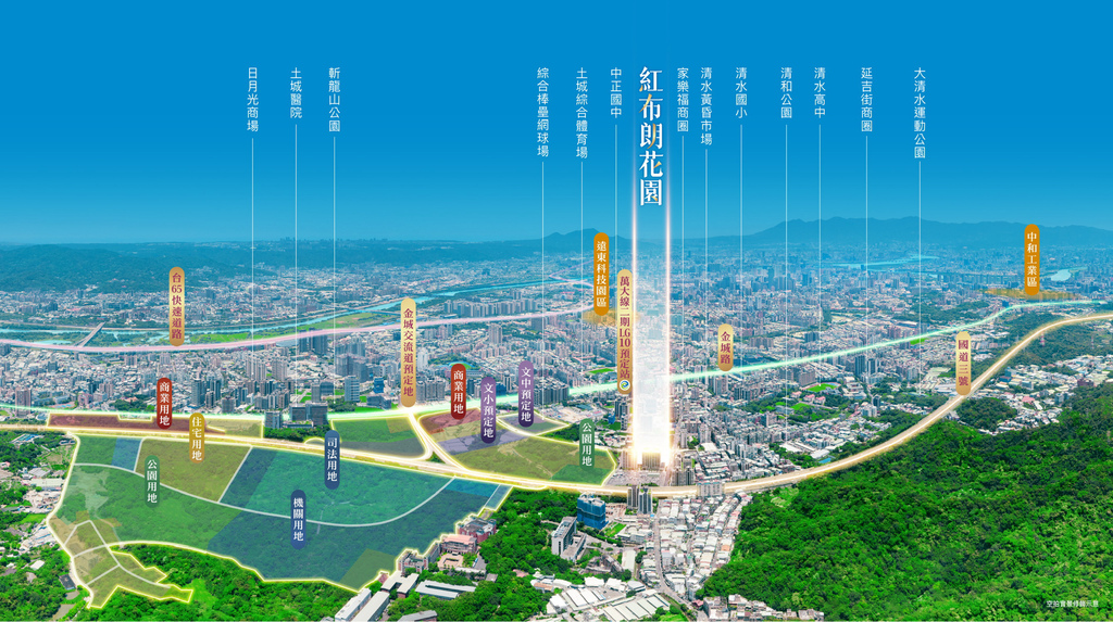 土城司法特區｜紅布朗花園｜千坪基地純住宅區17~30坪，2-