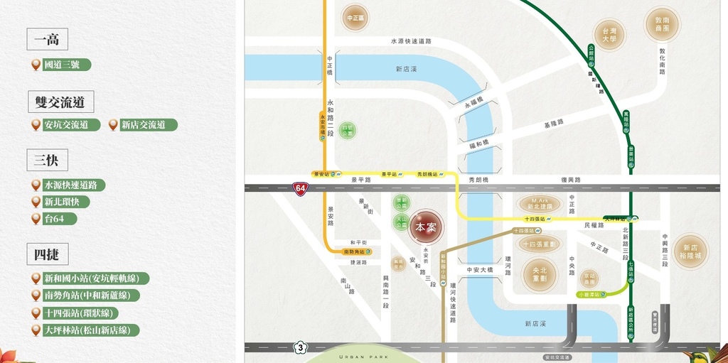 敦南之森｜漫步新和國小站約4分鐘，南勢角站約10分鐘，敦南生