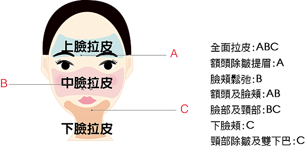 拉皮範圍