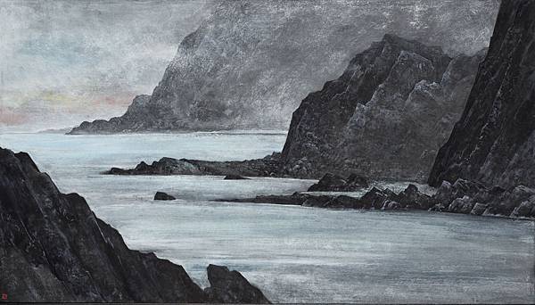 梁震明 海岩 63x39cm 2001