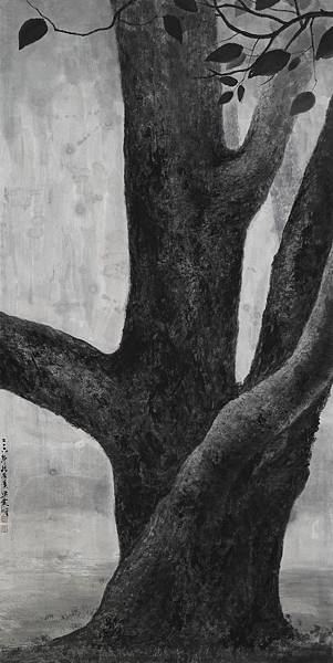 梁震明 黑色的茄冬 139.5x59.5cm 2008
