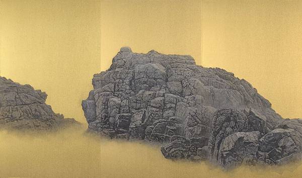 梁震明 奇石乾坤系列之六 168x99cm 2018