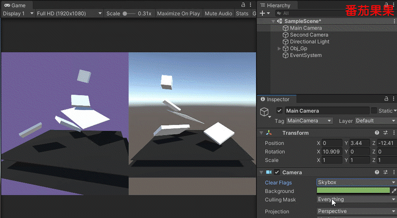 Unity 更改場景 遊戲視窗 背景顏色 番茄果果 痞客邦