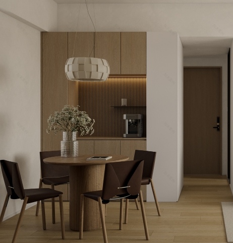 台中湯姆系統櫃-系統裝修簡單打造舒適空間-快速完工 質感餐邊