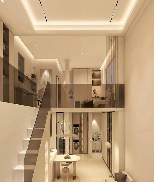 現代時尚挑高屋宅,向上延伸的美感,小坪數做出大格局 用系統裝 現代時尚挑高屋宅,向上延伸的美感,小坪數做出大格局 用系統裝