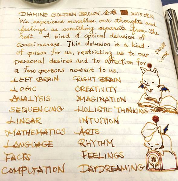 Diamine Golden Brown, Moogle Diamine Golden Brown, Moogle