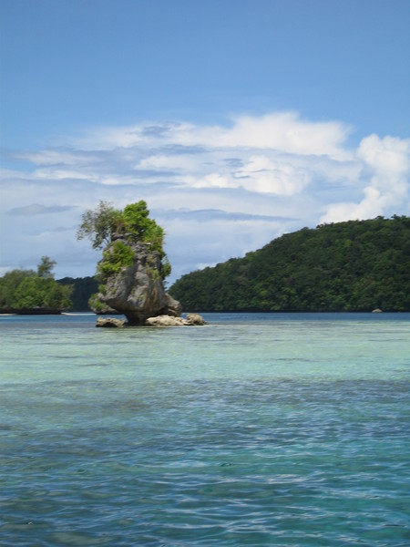 海中小小島