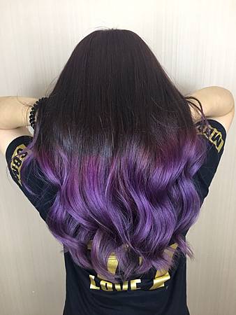 台北染髮/Mavi Hair Designers/剪/燙/染/接/女生染髮/葡萄紫MIX玫瑰藍紫