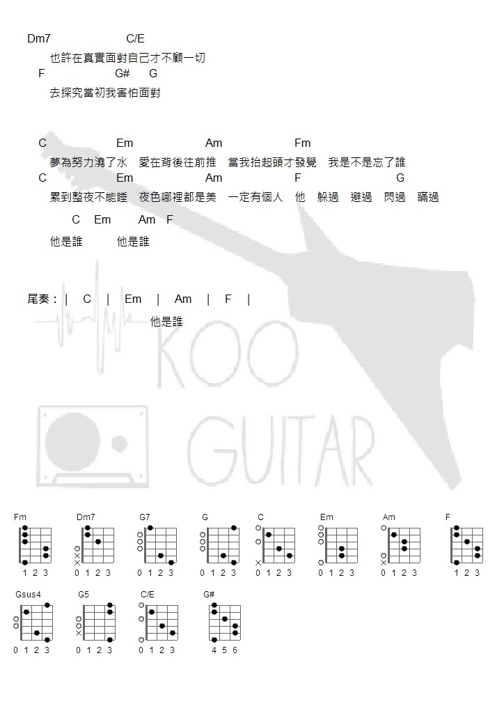 林俊傑 - 不為誰而作的歌 @ KooGuitar酷吉他 :: 痞客邦