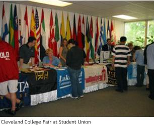 Cleveland college fair at student union.JPG