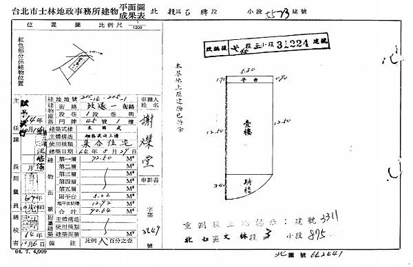 台北市北投區致遠一路一段45號1樓