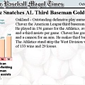 Chavez Snatches AL Third Baseball Gold Glove