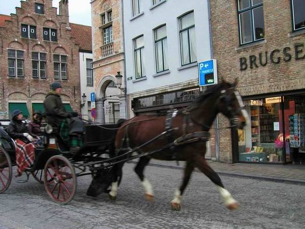 Brugge的馬車，很可愛喔！