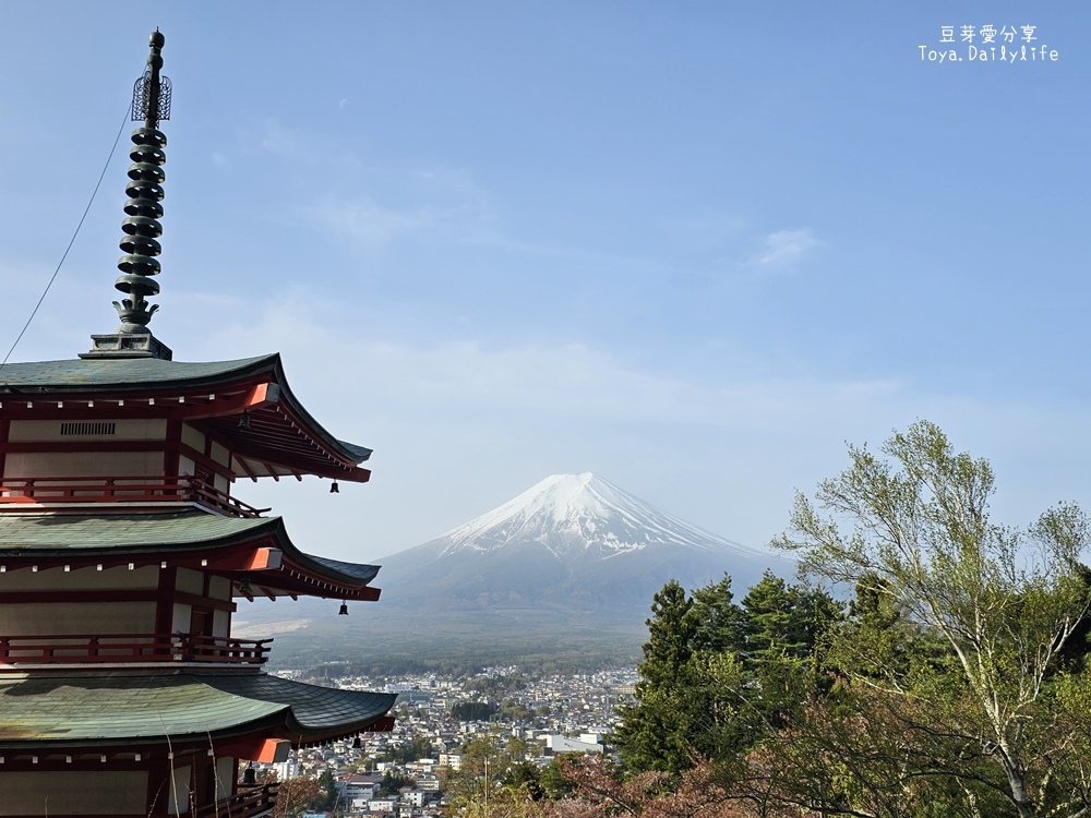 新倉山淺間公園｜忠靈塔 + 富士山 = 明信片般美景 . 若