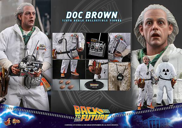 HOT TOYS回到未來布朗博士Doc Brown-MMS609