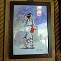 餐廳的原住民畫作