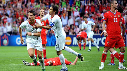 葡萄牙慶祝進球