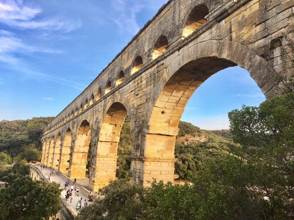 法國·加爾橋 Pont-du-Gard | 從水道橋看羅馬帝