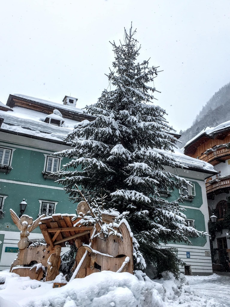 奧地利·哈爾施塔特 Hallstatt | 走進冰天雪地的童