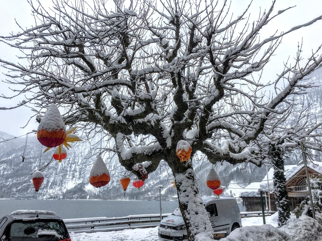 奧地利·哈爾施塔特 Hallstatt | 走進冰天雪地的童