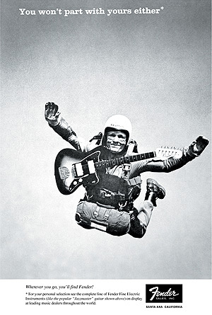 70年代Fender海報，「You won‘t part with yours either」系列。
