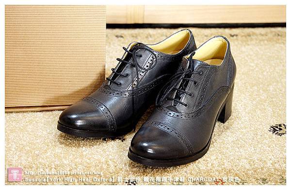 bussola【York High Heel Oxford】 爵士女伶 雕花粗跟牛津鞋_CHARCOAL 炭灰色