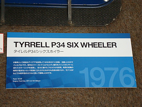 1976年史上唯一的六輪F1 Tyrrell R34-4