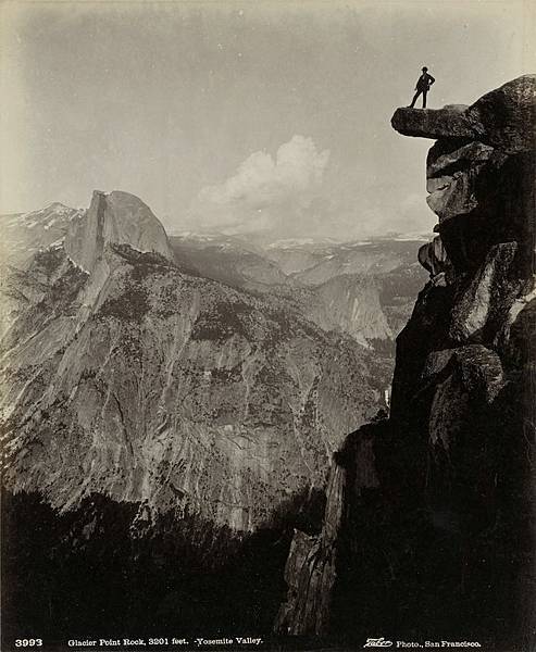 Man on Glacier Point Rock, Yosemite Valley Isaiah West Taber, ca. 1880.jpeg