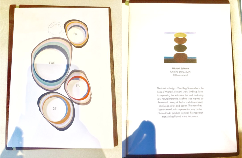 Tumbling Stone menu