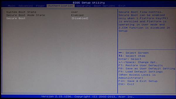 Bios secure boot