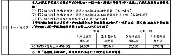 電信違約金