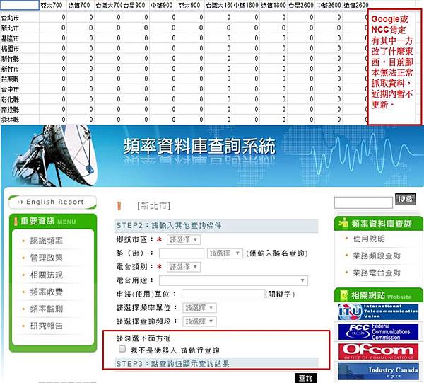 NCC查詢困難