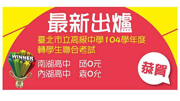 104年高中轉學考榜單 104年高中轉學考榜單