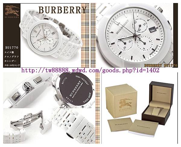 Burberry巴寶莉精品陶瓷手錶 BU1770白色 BU1771黑色  售價：台幣＄7000元.jpg