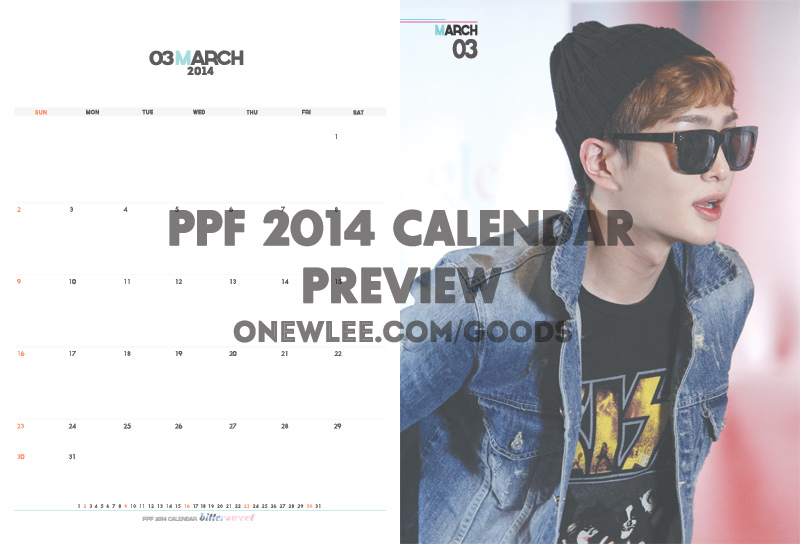 溫流韓站{PPF} 2014 Calendar 'Bittersweet' 桌曆